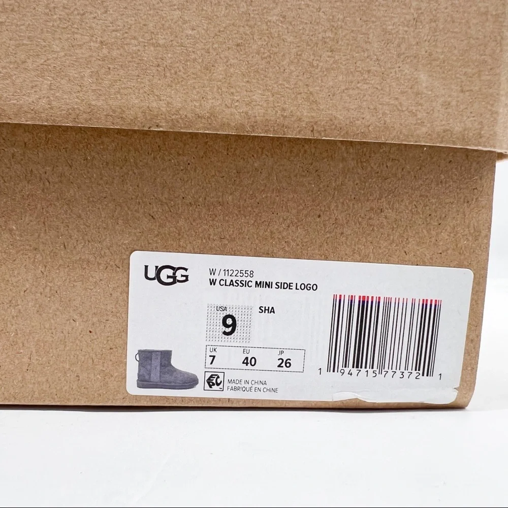 UGG Classic Mini Side Logo Ankle Suede Boots 1122558- Color Shade - Picture 12 of 13